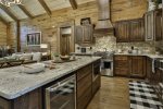 Fully equipped stainless steel kitchen